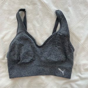 Gray Puma Sports Bra